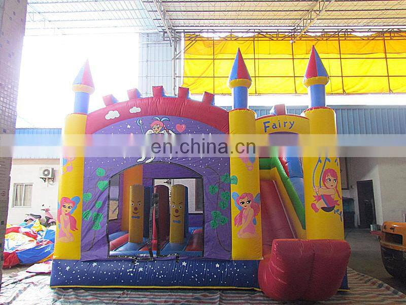 Inflatable cartoon train combo with bounce slide inflatable amusing