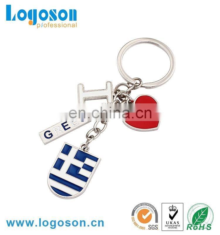 China wholesales souvenir metal key pendans keychain