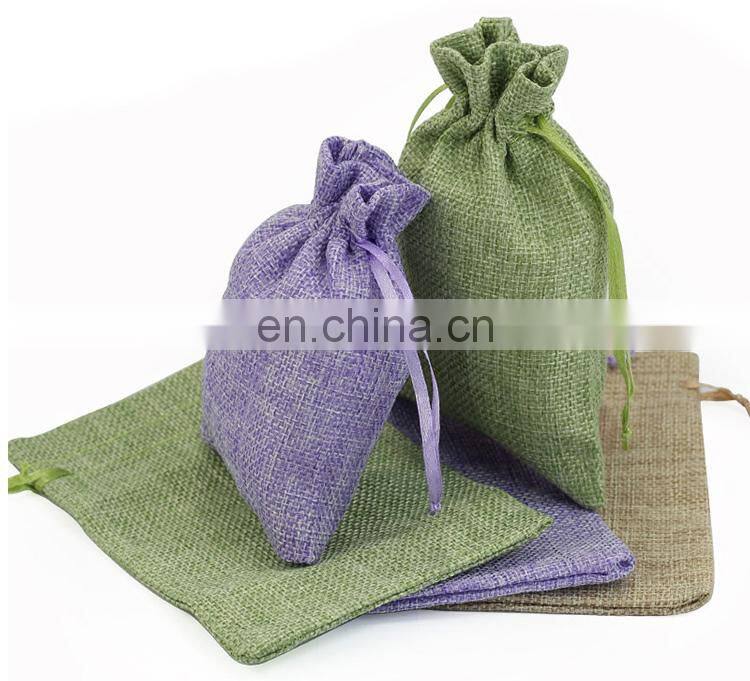 OEM linen drawstring soap pouch bag