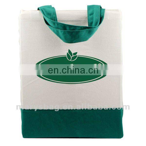 cotton canvas bag with matching colored strap and bottom