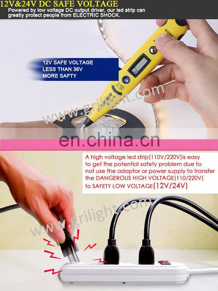 24vDC warm white and white 120leds per meter ul ce approved smd 2835 led light strips