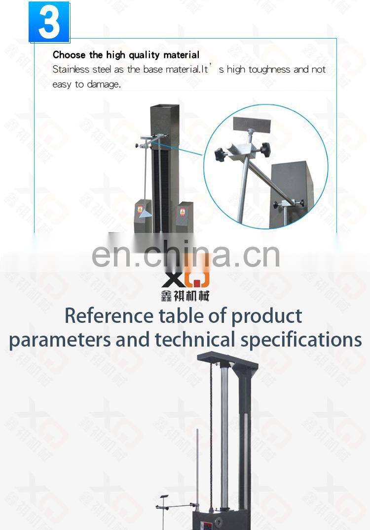 double wings drop tester/carton drop test equipment/drop testing machine