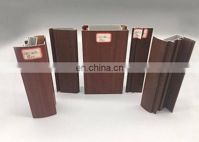 Aluminum wood grain powder coating extrusion profile for decoration