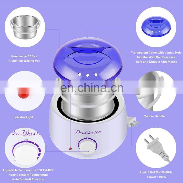 Hair Removal Electric Wax Warmer Machine Heater Hair Removal Sets Waxing Kit For Painless at Home Waxing