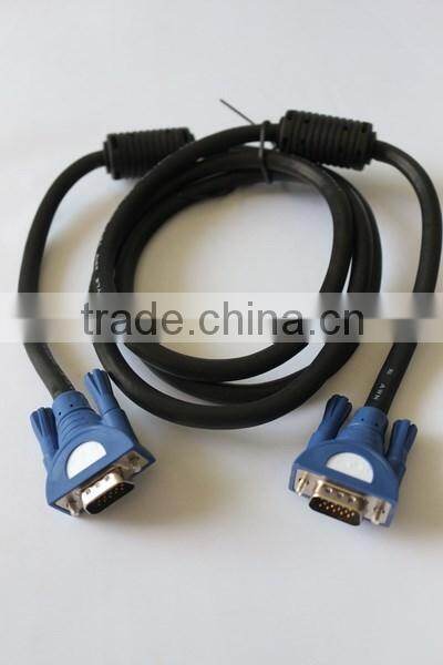 Male to Male 6 feet VGA Cable Gold Plate VGA Cable with 2 Ferrites