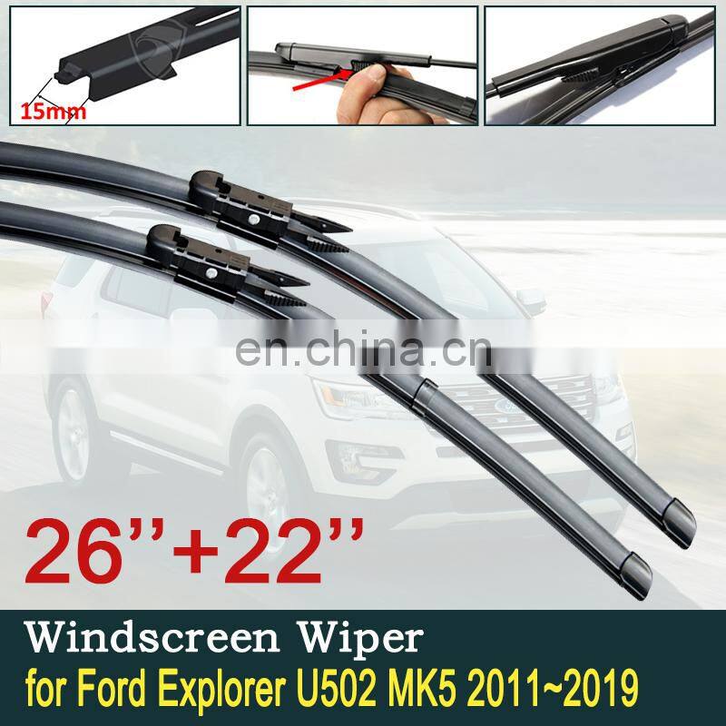 for Ford Explorer U502 MK5 2011~2019 2012 2013 2014 2015 2016 2017 2018 Car Wiper Blades Front Window Windshield Car Accessories