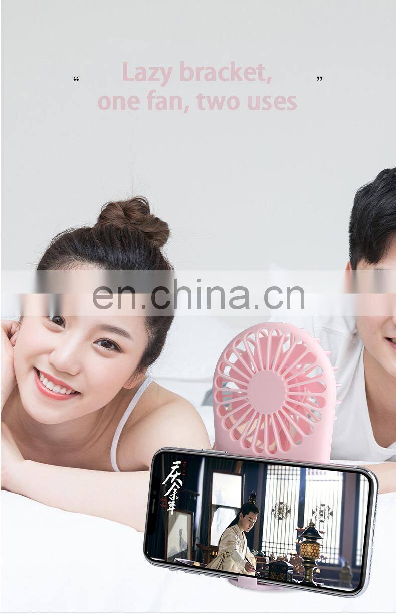 2021 Hot sell handheld mini fan rechargeable battery fan USB mini folding fan Low noise cute