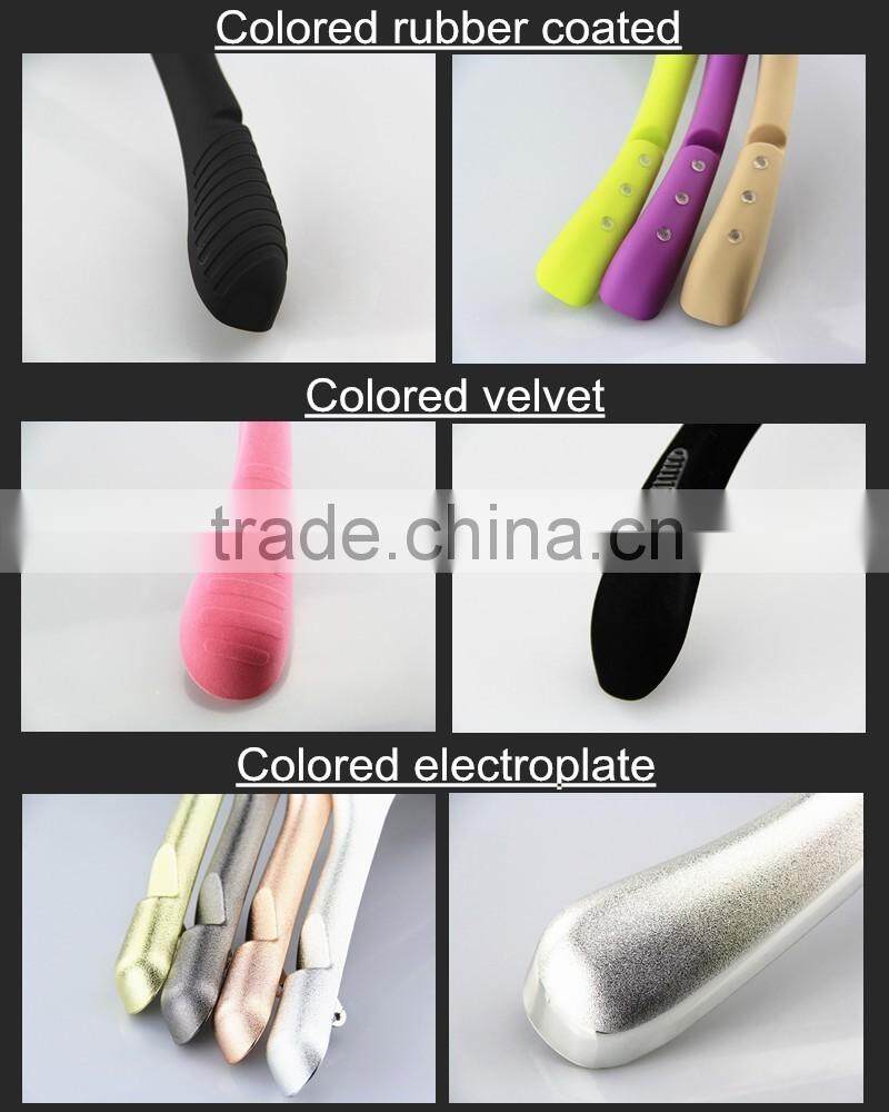 IMY-480 black senior plastic top hanger for wholesale jacket hanger