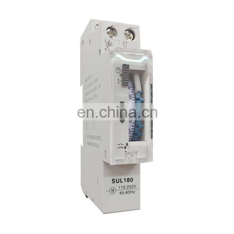 SUL180 15 Minutes Mechanical Timer 24 Hours Programmable Din Rail Timer Time Switch Relay Measurement Analysis Instruments