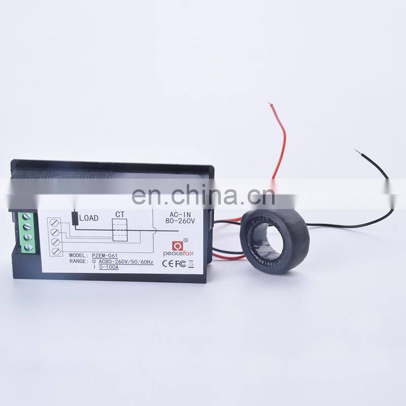Led Display Volt Amp Meter Digital Voltmeter Ammeter with Transformer AC60-300V 0-100A Panel Voltage Current Meter
