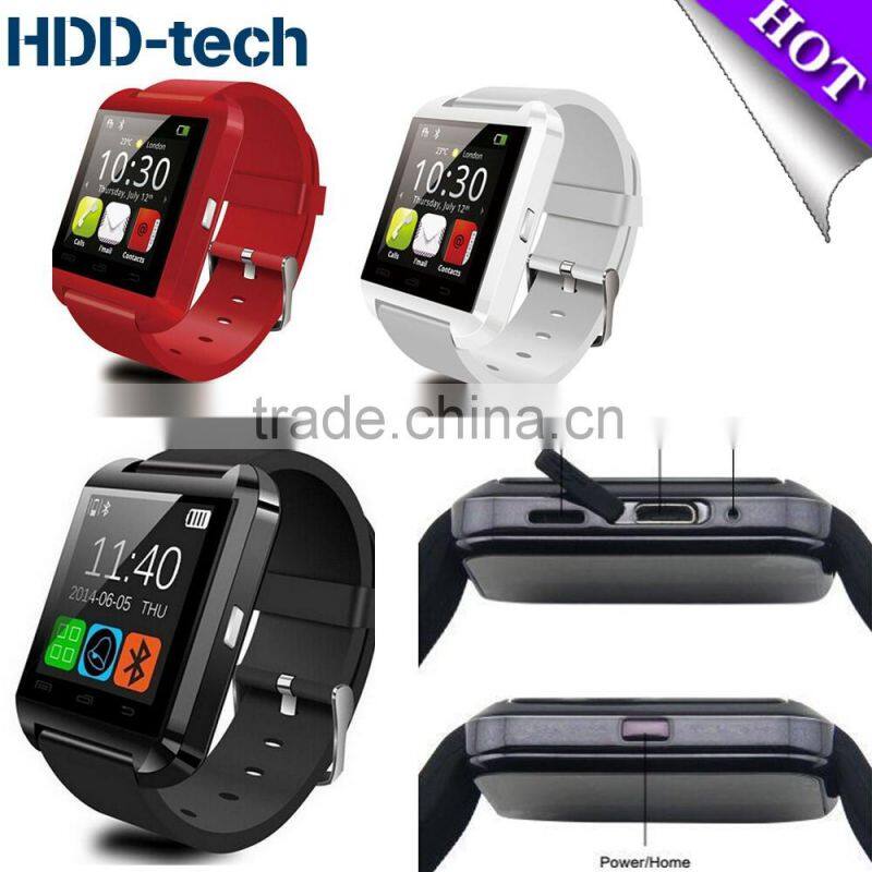 Bluetooth smart watch Uwatch U8 portable wrist watch smart phone watch for android phone