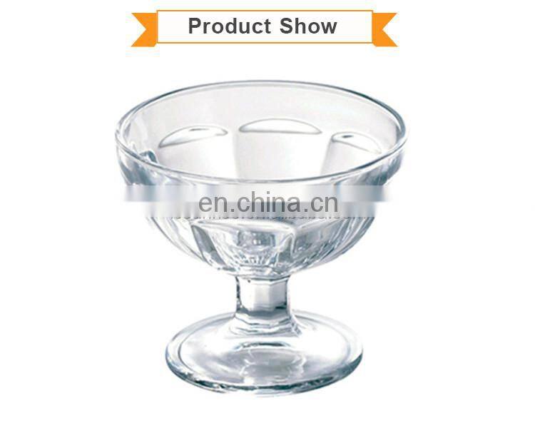 Hot Selling Fruit Transparent Glass Bowl Set With Stand