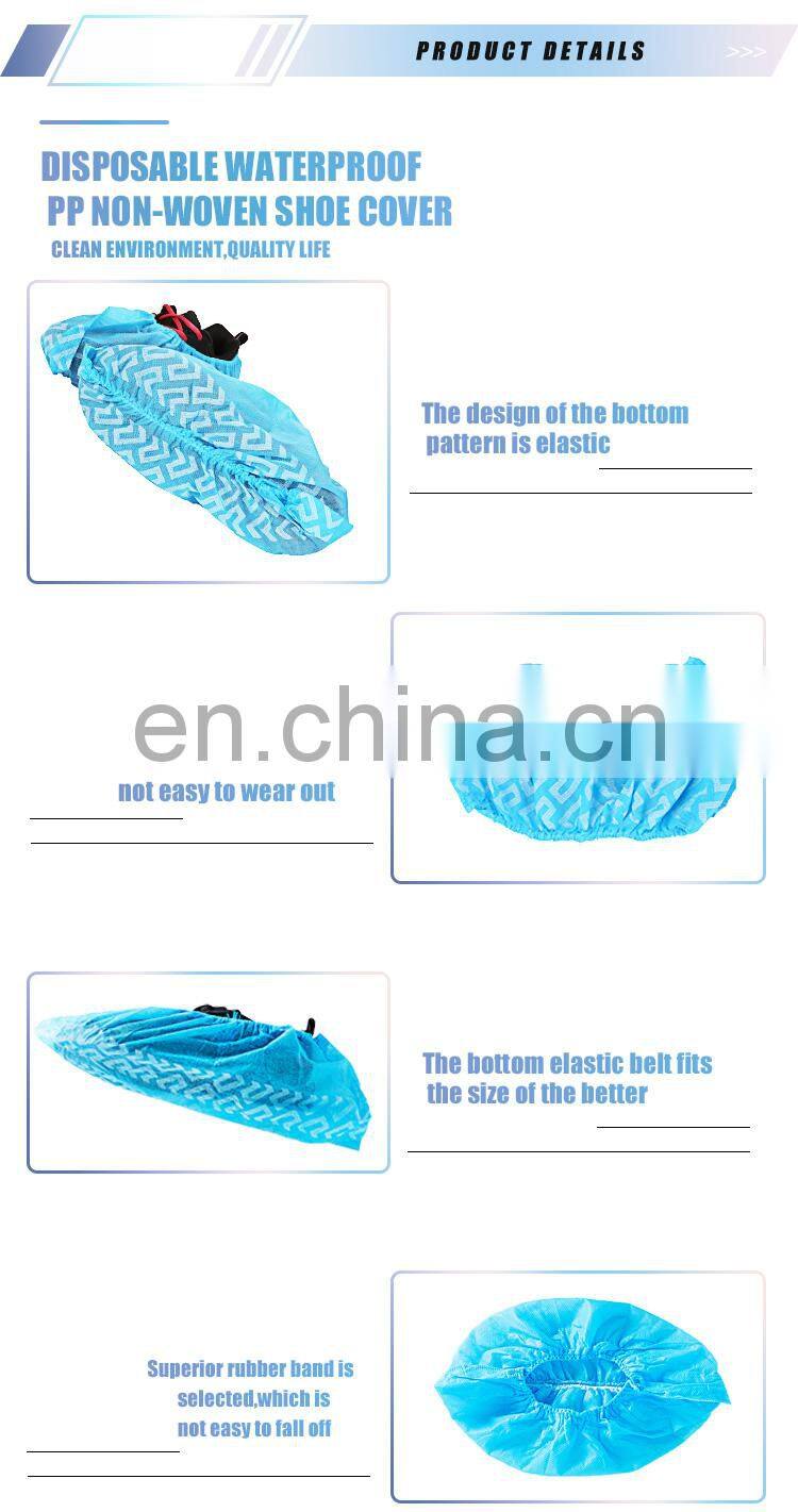 PP Disposable Non-woven Non-slip Printed Waterproof Foot Cover