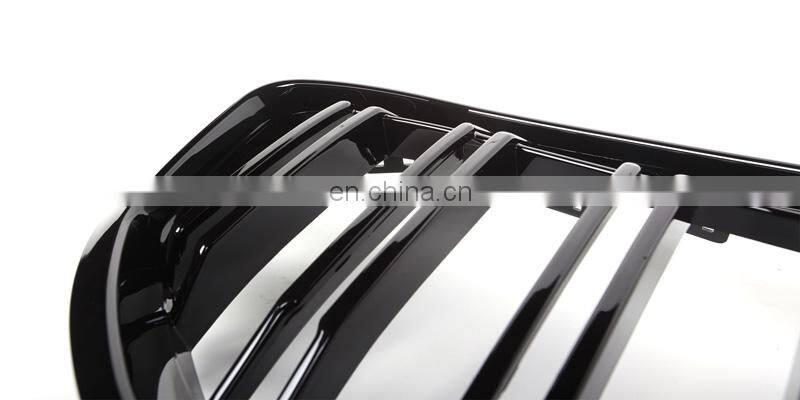 Double slat ABS gloss black front grille for BMW 1 series F40 2020+ 5 door 116i 118i 120i