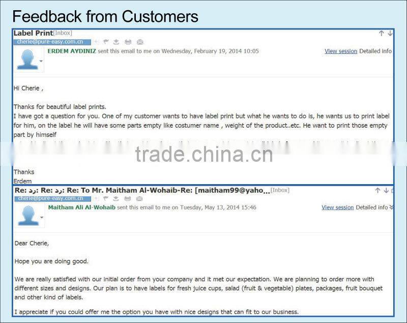 Top grade QC label stickers printing for inspection