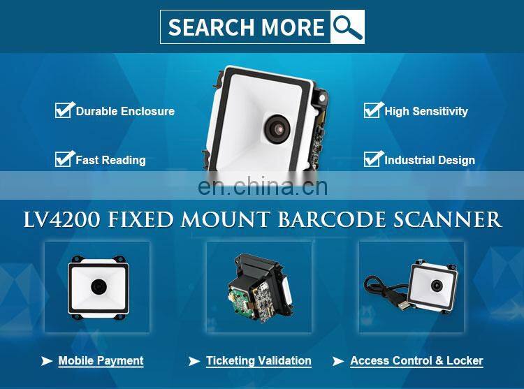 OEM Fixed Mount Barcode Scanner Module Vending Machine Terminal QR Code for Bus Payment System 3.0~5.5VDC White LED 752*480 CMOS