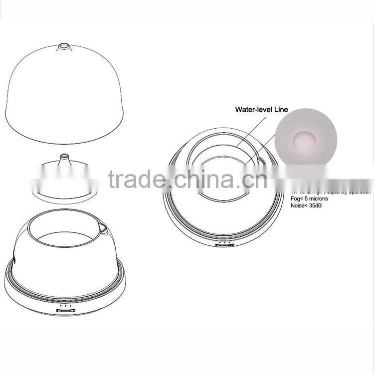 200ml Aroma Essential Oil Diffuser Ultrasonic Mists Diffuser Humidifier for Baby Room / SPA AN-0489