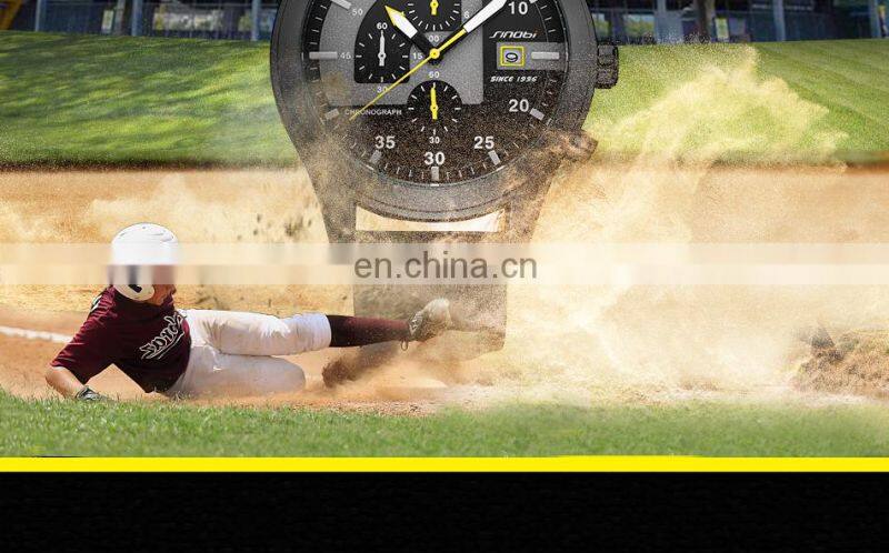 SINOBI Boys Watches Digital S9826G Small Three Dial Chronograph Watches Hand Clock Boys Date Window Business Handwatch