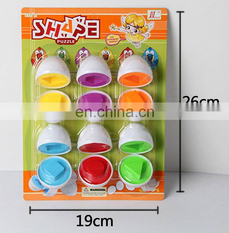 6PCS Montessori Learning Education Math Toys Smart Eggs 3D Puzzle Game Mixed Shape Popular Toys