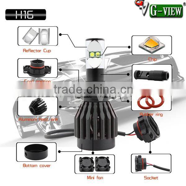 4000LM 6500K/8000K Led Headlight H4, 30W All In One Led Headlight H4