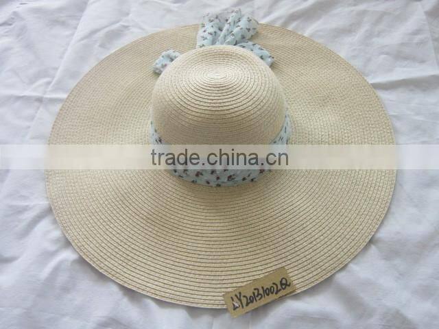 Wholesale elegant lady summer sun straw hat