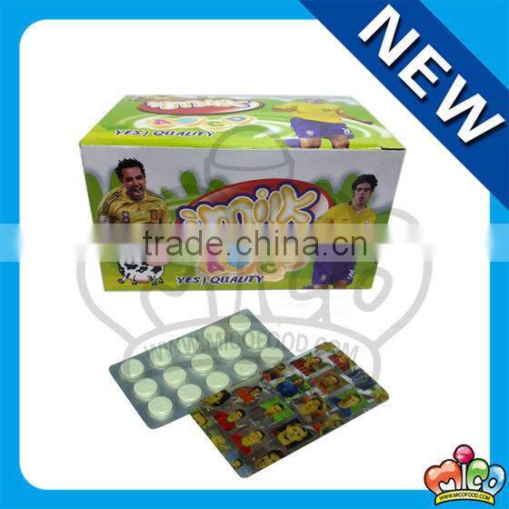 Football Star tablet dry milk candy