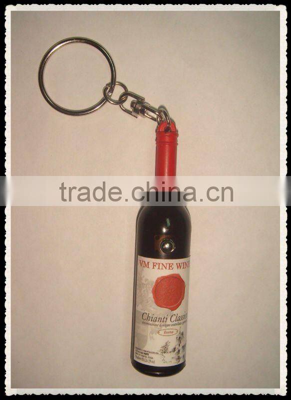 promotional gifts led projector bottle shape keychain,custom led bottle keychain ,led beer shape projector bottle keychain