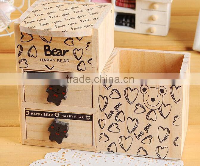 2015 multifuction handmade wooden pencil holder