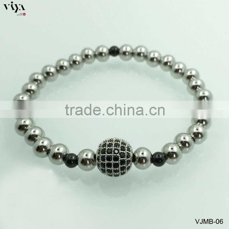 2016 TOP Sale Bracelet Bangle Stainless Steel Bead Bracelet Valentine Day Gift for Men