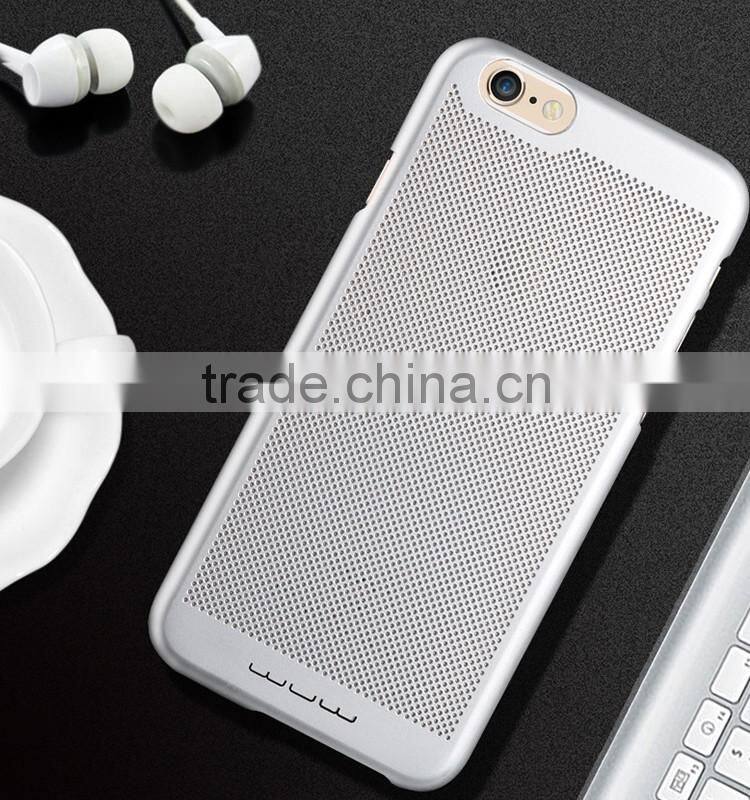 phone case for iphone 6splus with mesh design to dissipate heat