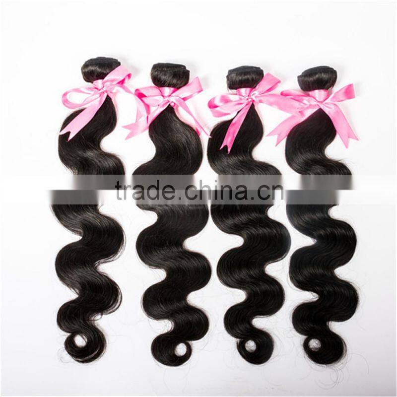 WJ005 Human hair weave beauty 7a grade virgin unprocessed natural brazilian body wave hair natural color