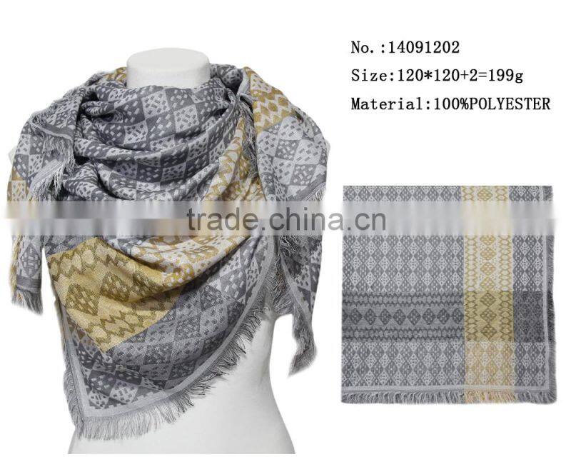 spring 100 polyester square scarf ladies fashion scarves
