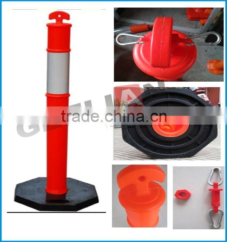 Road side traffic delineator warning post flexible road post