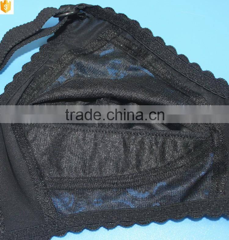Trade assurance deep black sheer brassier