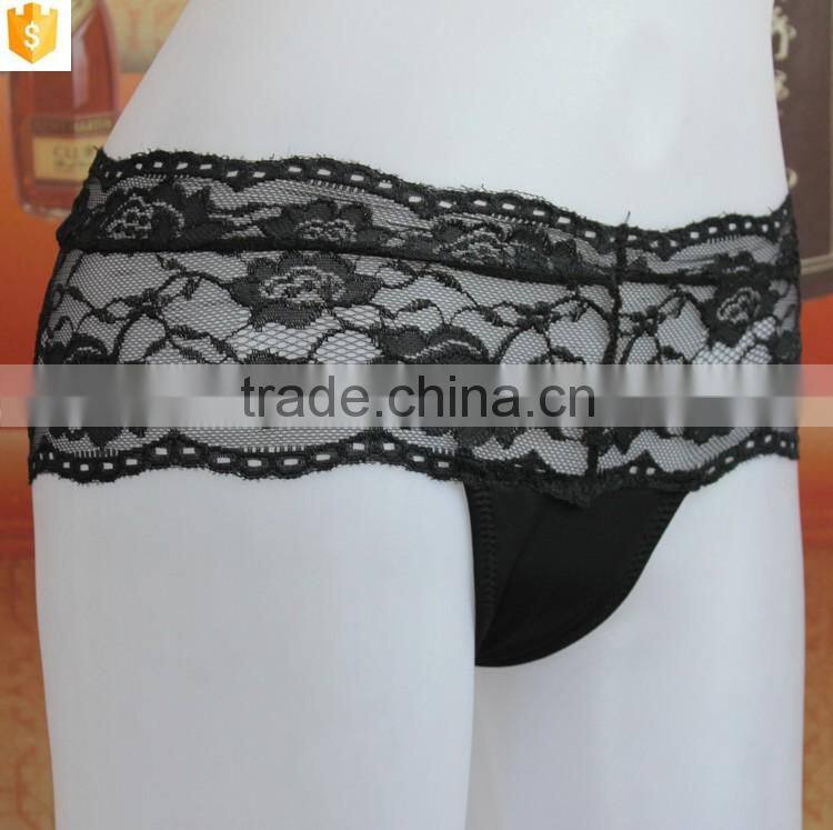 Wholesale black transparent panty,sexy lace underwear nighty wear