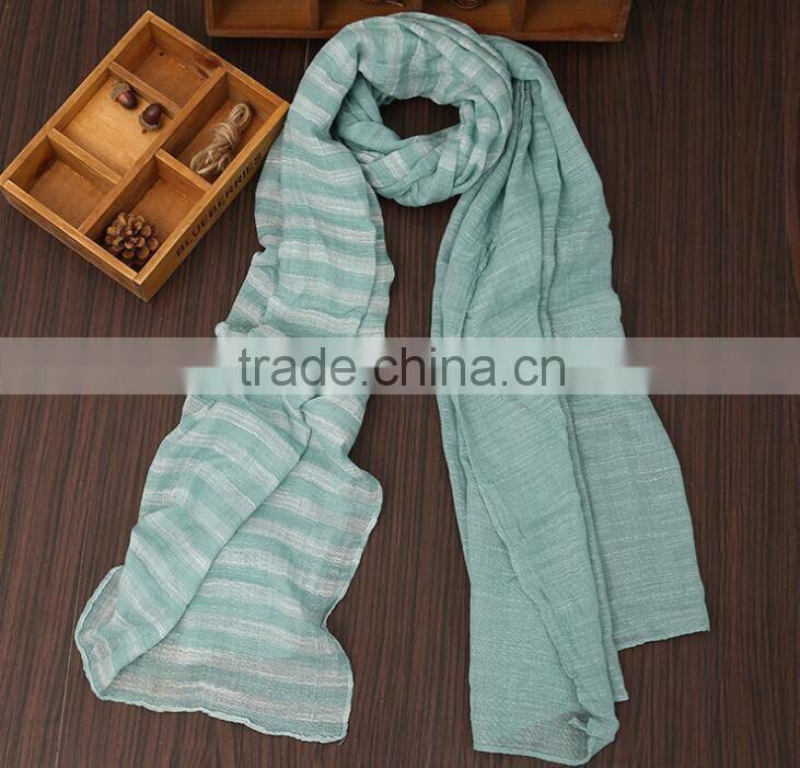 New Long Viscose Gradient Striped Turkey Scarf