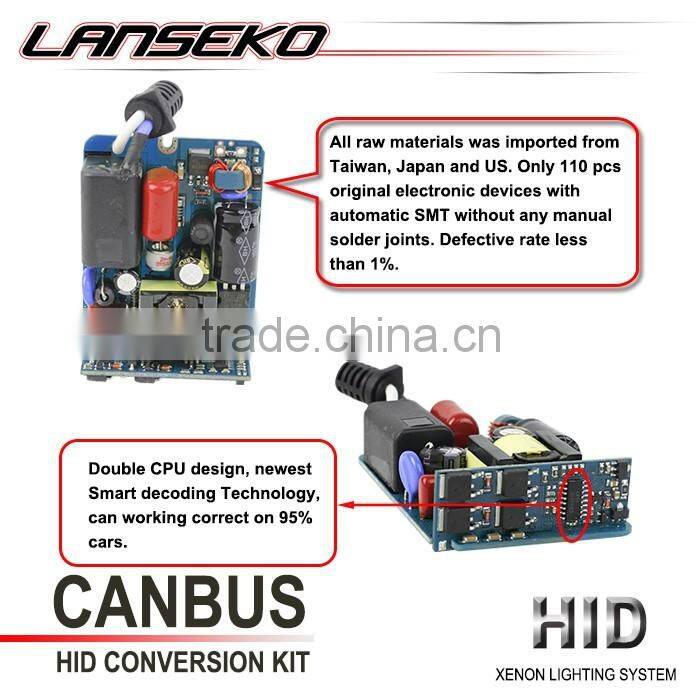 Lanseko good qulity xenon hid headlights 9007 with powerful CANBUS