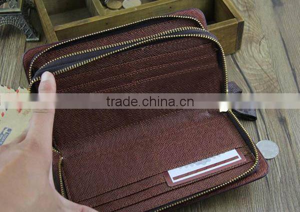 Zipper Purse Fashion Pu leather money clip wallet