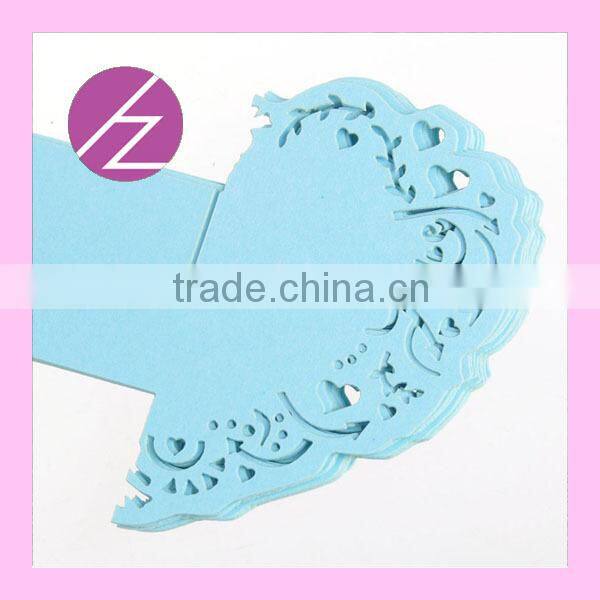 Wholesale cheap 2015 wedding paper crafts,laser cut wedding purple napkin rings MJ-32