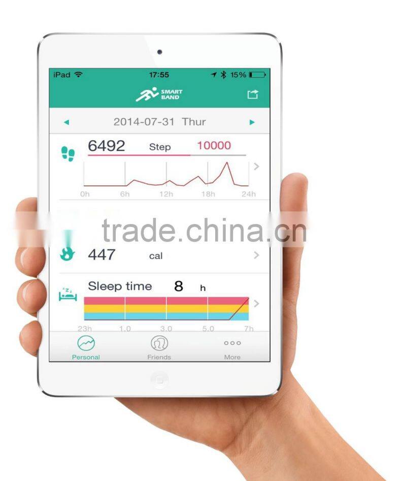 2016 Top Sale Bodybuilding and Fitness Pedometer Tracker & Sleep analysis Smart Bracelet