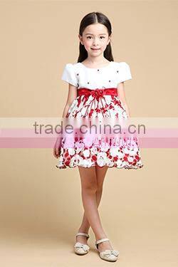 Factory Direct Selling 2015 High Quality Childrens Clothing Baby Girl Frock Patterns of Pink Wedding Dresses