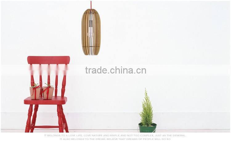 High quality and fast delivery furniture light supplier basewood wooden ceiling pendant lamp JK-8005B-18 LED pendant Light