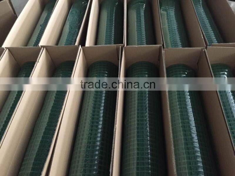 Hebei Shuolong supply 0.9mx30m 19 Gauge Green PVC coated welded wire mesh roll for UK Supermarket