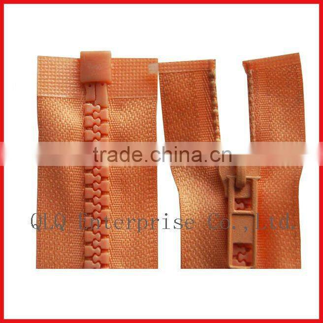 Open End Plastic Zip for Sales