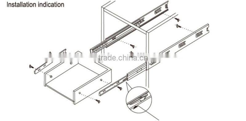 42mm furniture assembly hardware/drawer slide
