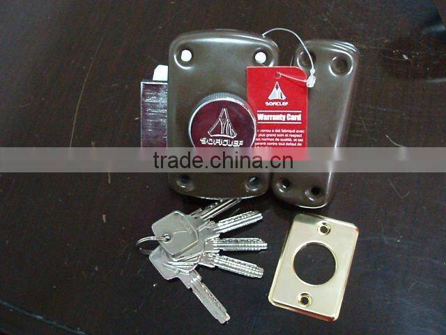 wooden door rim lock knob lock