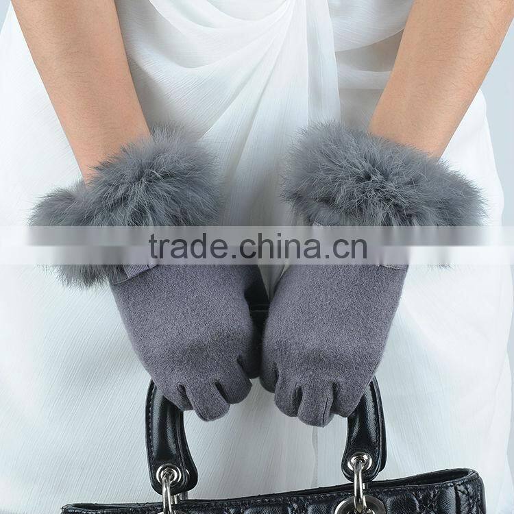 girls Wool Gloves with screen touch hand wool gloves
