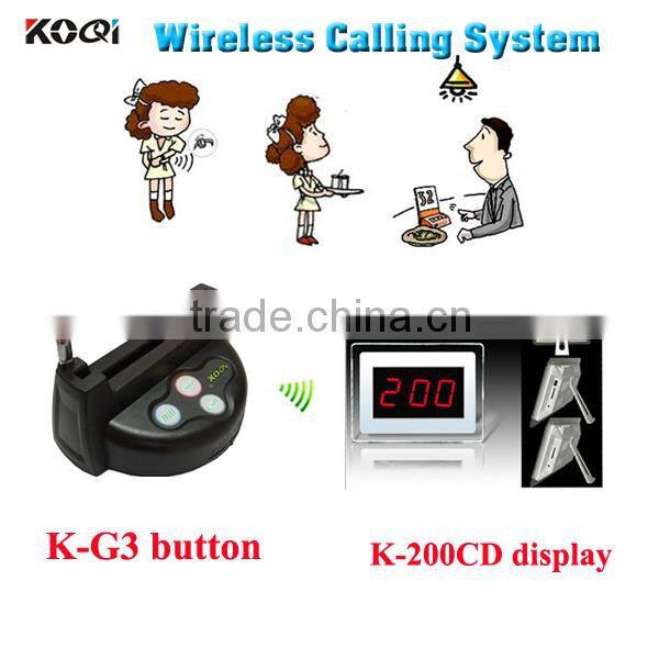 wireless queue management system for restaurant in 433mhz with menu holder hot sales
