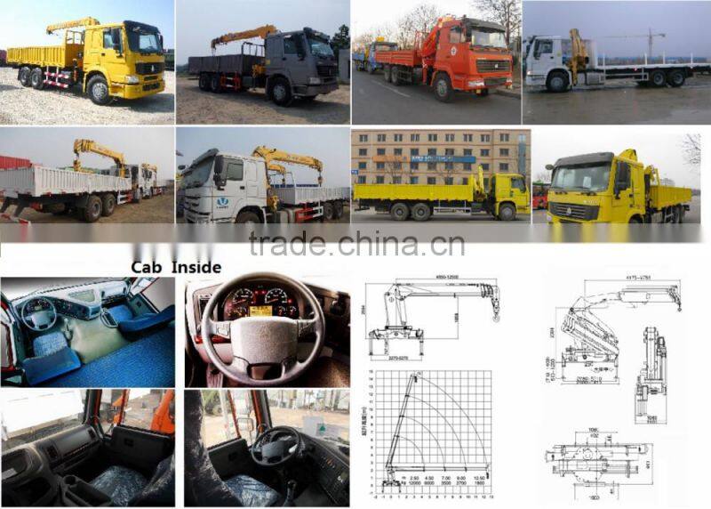 China Factory Telescopic Boom Truck Mounted Crane Howo Crane Mounted Truck