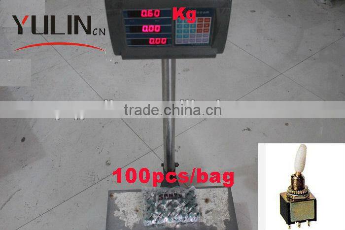 100pcs/lot Low price 6pin Mini led toggle switch